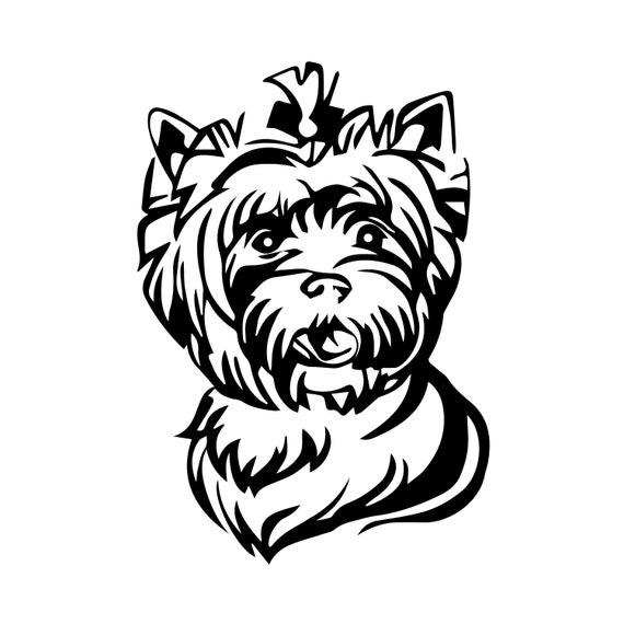 Download Free Yorkshire Terrier 1 Puppy Peeking Yorkie Dog Breed K 9 Etsy SVG Cut Files