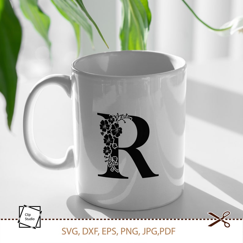 Download Visual Arts Cricut Svg Vinyl Cut Papercut Png Svg Dxf Silhouette Svg Floral Letter R Svg Wedding Monogram Svg Cut File Botanical Alphabet Svg Craft Supplies Tools