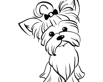 Yorkshire Terrier 17 Peeking Yorkie Dog Breed Pedigree - Etsy