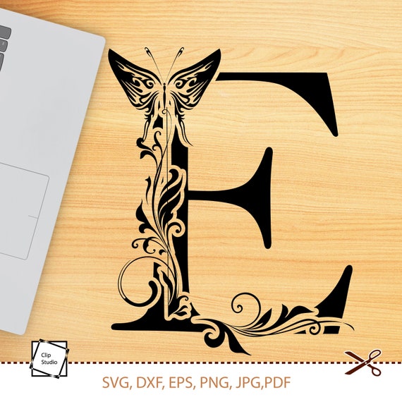 Free Free 335 Floral Letter E Svg SVG PNG EPS DXF File