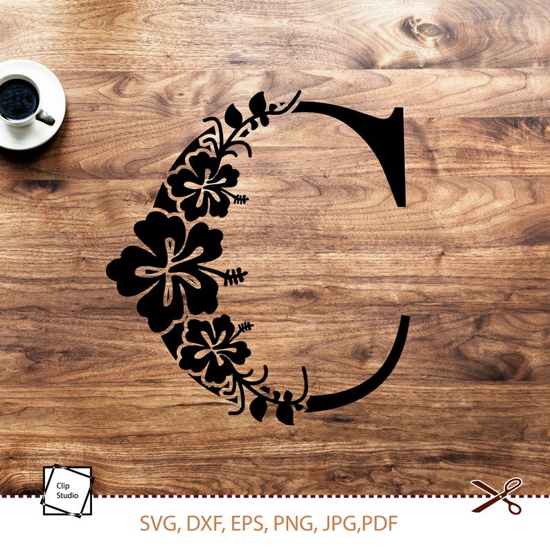Download Botanical alphabet svg. Floral letter C svg. Cut file SVG ...