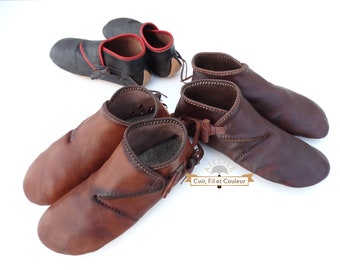 Viking shoes type York - stitched - turned shoes