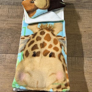 12 Inch Doll / Elf Sleeping Bag And Pillow Set - Fleece