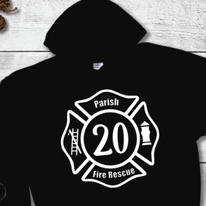 DIY Iron-On Vinyl: Fire Department Maltese  ( Customized )