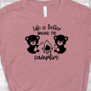 DIY Iron-On Vinyl:  Life Is Better Around The Campfire - Bears