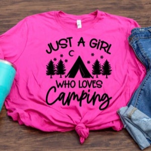 DIY Iron-On Vinyl:  Just A Girl Who Loves Camping