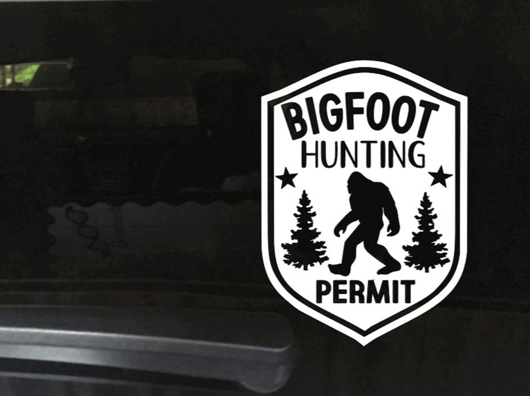 New York Sasquatch Hunting Permit Sticker Decal - Self...