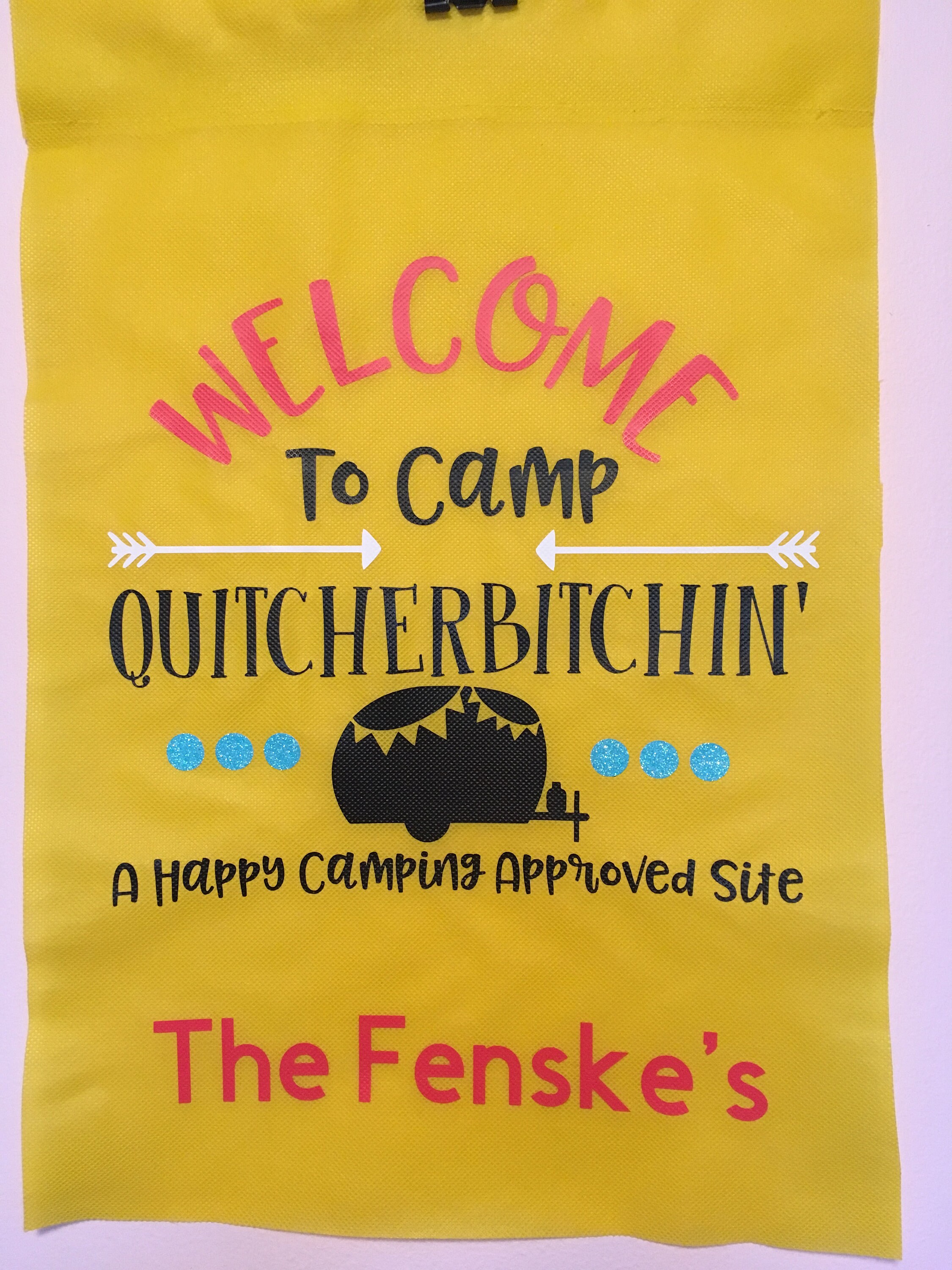 12 X 18 Personalized Camping Flag to Etsy