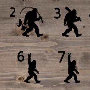 Bigfoot Silhouettes ( Your choice) - Vinyl Decal For Cars, Computers, etc.