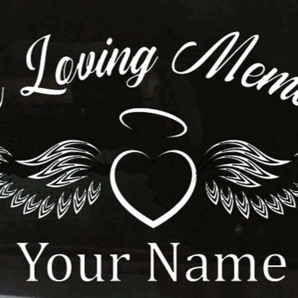 In Loving Memory Car Decal - Etsy