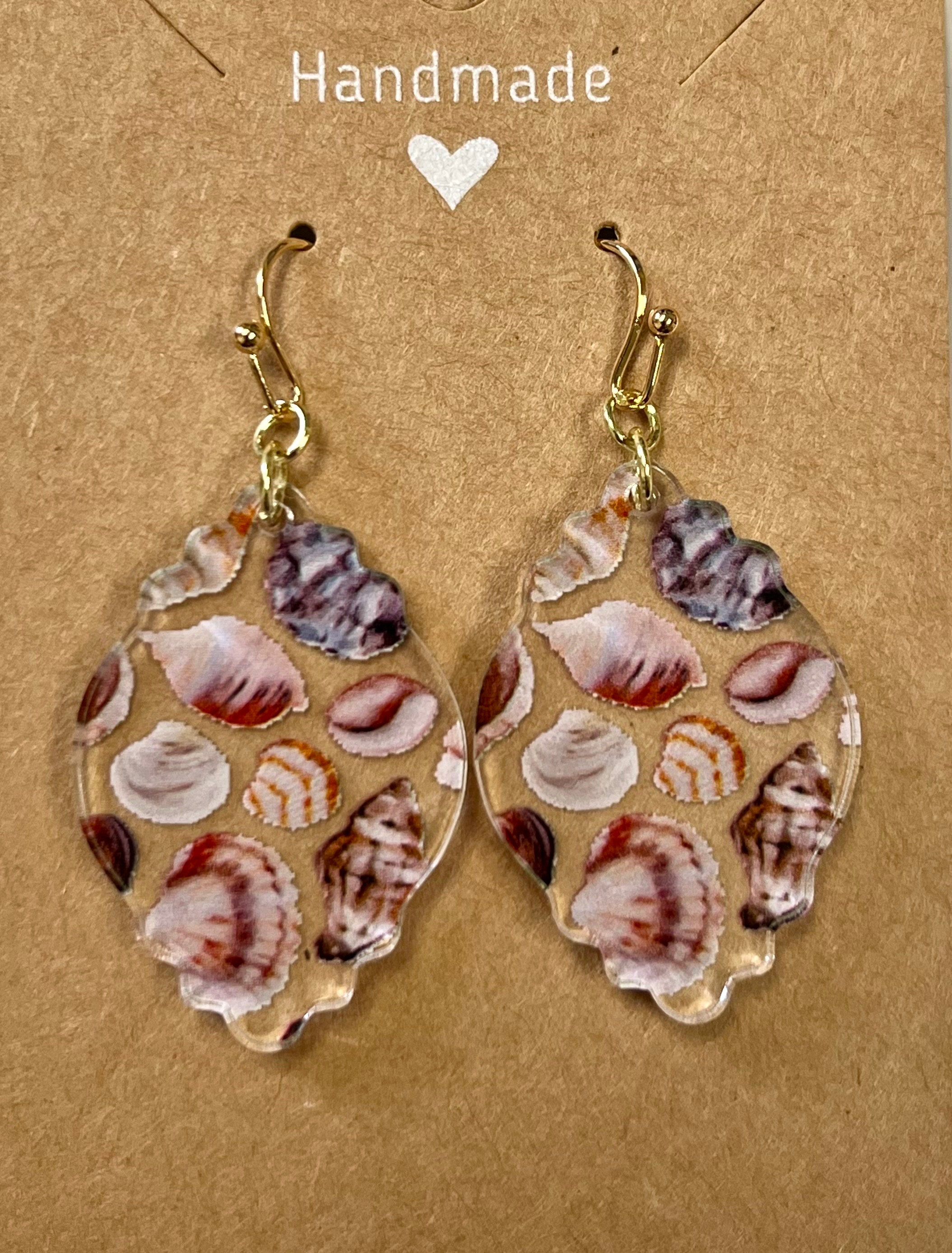 Acrylic Earrings Seashells Etsy — free download