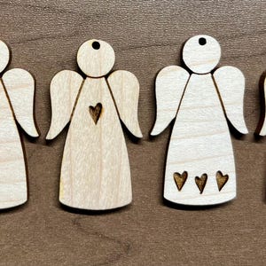 Wood Earring Blanks - Primitive Angels image 1