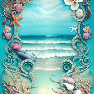 Ready To Press Sublimation Sheet - Beach Window Scene