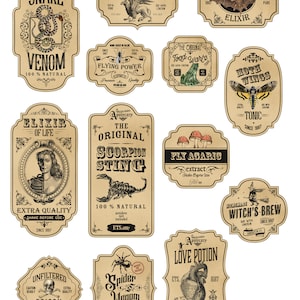 New Waterproof Vinyl! - Halloween Apothecary Potion Labels (13)