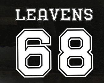 Personalized Sports Name / Number  - Vinyl Decal
