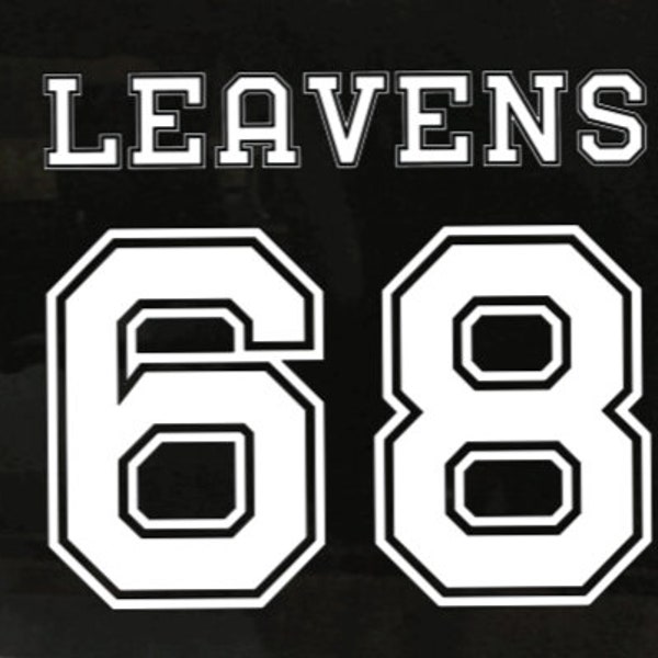 Personalized Sports Name / Number  - Vinyl Decal