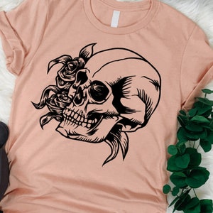 DIY Iron-On Vinyl:  Floral Skull
