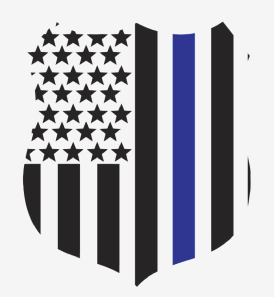 Thin Blue Line Badge 2 Vinyl Decal Etsy