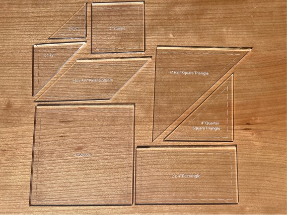 Acrylic Hexagon Template Set ½ - 2 inch in ¼ inch incements Acrylic Hexagon Template Set ½ - 2 inch in ¼ inch incements