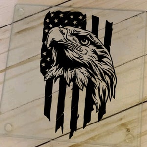 Eagle / American Flag 6 - Vinyl Decal