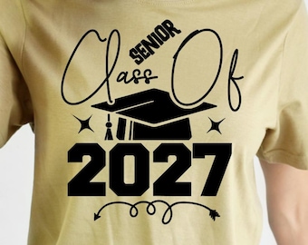DIY Iron-On Vinyl: Senior Class Of 2027 Graduation Cap