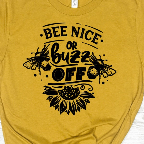 DIY Iron-On Vinyl: Bee Nice Or Buzz Off