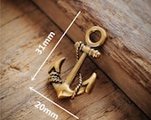 Brass Anchor Necklace Pendants Keychain Jewelry Makeing Charm