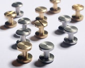 8x6mm Flat Cap Chicago Screw Leather Craft Rivets Gold Silver Rivets Ship From Germany
