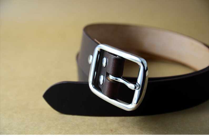 Shiny Buckle Silver Stainless Belt Center Bar Buckles 40mm Etsy