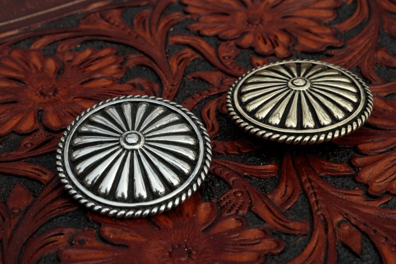 Boho Style Conchos Leather Craft Decoration Concho Rivets Etsy