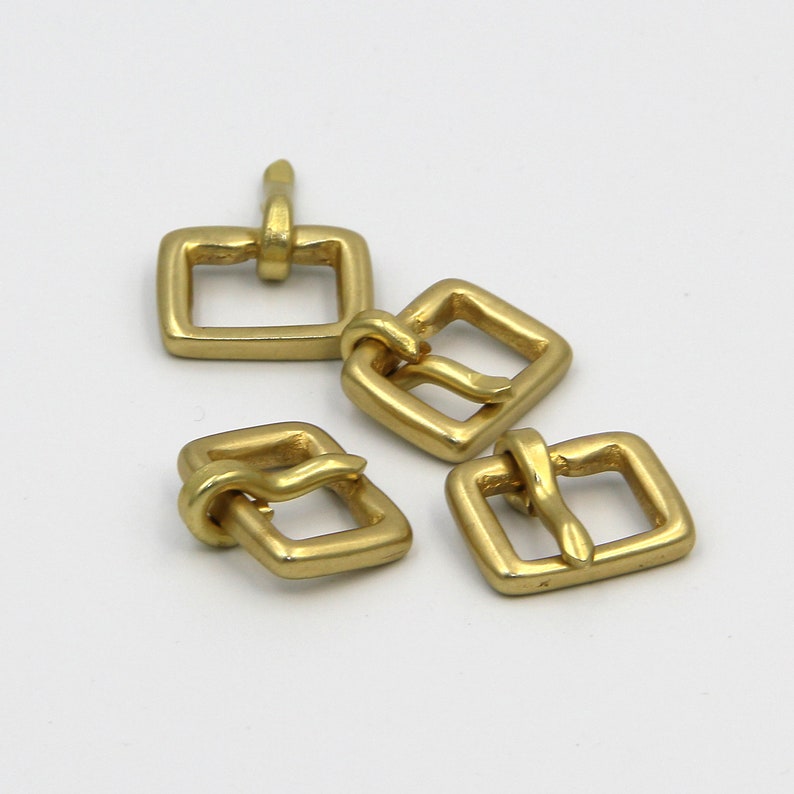 Small Brass Buckle Leather Closure Buckle 15 Mm Etsy