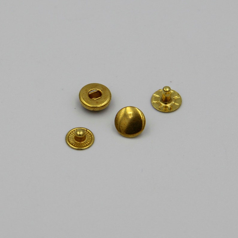 Brass Snap Closure 4size 8/10/12.5/15mm/Leather Craft Etsy