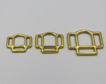 Brass Middle Bar Roller Buckle Bridle Halter Harness Leather Strap 5/8" 3/4" 1"