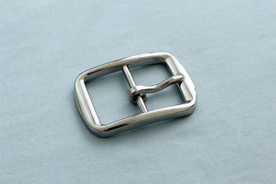 Shiny Buckle Silver Stainless Belt Center Bar Buckles 40mm | Etsy