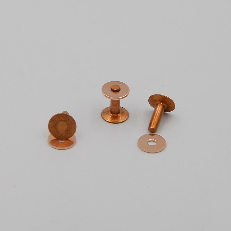 Copper Rivets Burrs Permanent Fasteners For Leather and Etsy