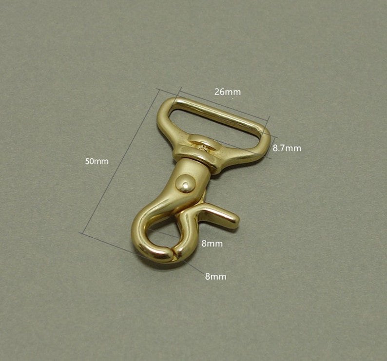 Swivel Gold Clasp Clip,Large Leather Clasp,Japan Design