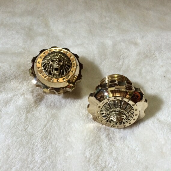 Harley Motorcycle Brass Indian Gas Cap 