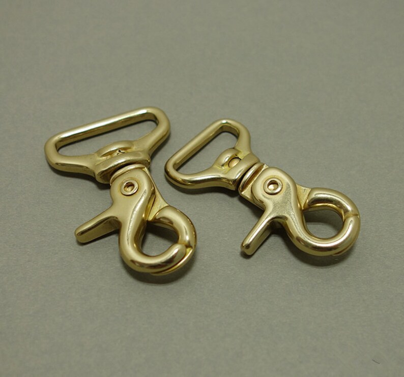 Swivel Gold Clasp Clip,Large Leather Clasp,Japan Design