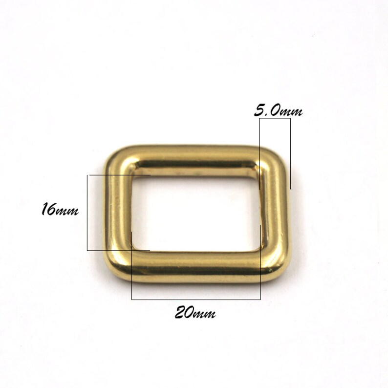 Seamless Rectangle Loop Brass Rectangular Ring Slide Buckle Etsy