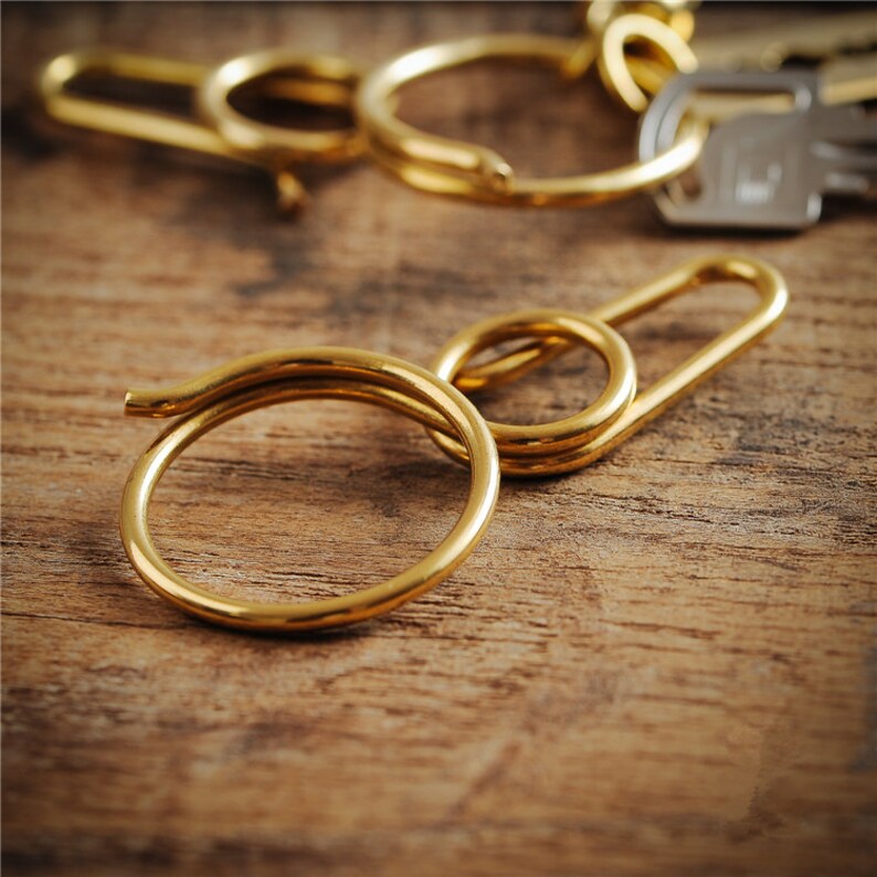 Solid Brass Keychain Hook Wire Wrapped /chlüsselanhänger Haken Etsy