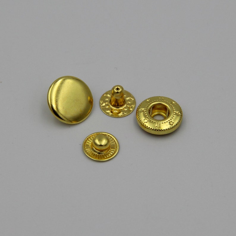 Brass Snap Closure 4size 8/10/12.5/15mm/leather Craft Etsy