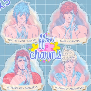 2.5&quot; Final Fantasy XV Double-Sided Clear Acrylic Charms