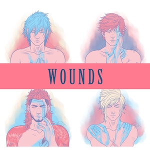 BLESSURES (Final Fantasy XV) 5,5 x 5,5&quot; Impressions carrées