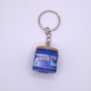 Maxwell House Mini Brands Keychain |Food Keychain |Snack Keychain|Fun Keychain |Miniature Food Keychain |Quirky Keychain|Coffee Keychain|