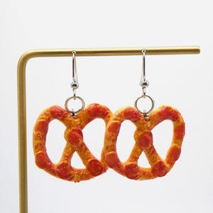 Auntie Anne&#39;s Pepperoni Pretzel Mini Brand Earrings |Food Earrings |Snack Earrings |Fun Earrings |Miniature Food Jewelry|Quirky Earrings|
