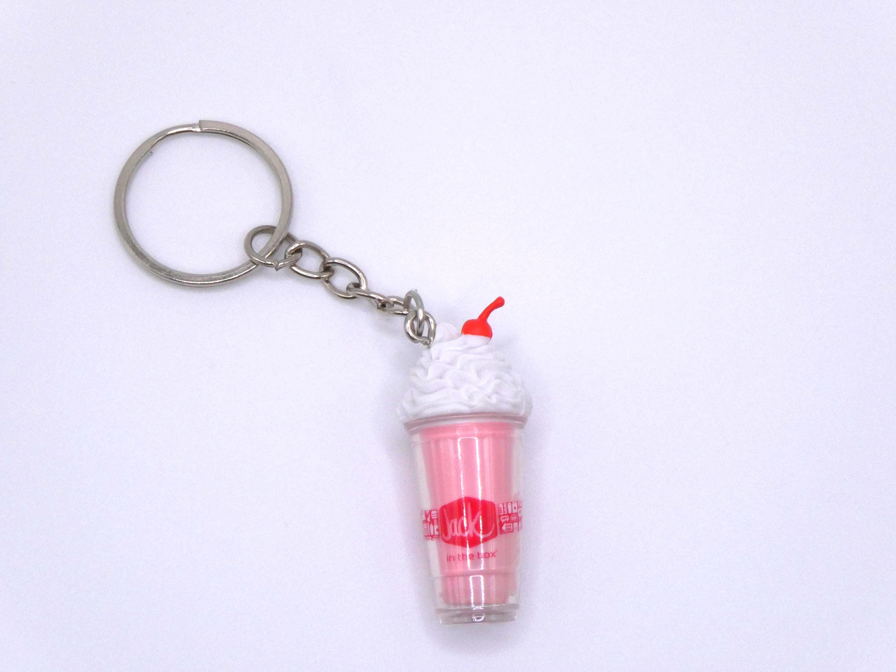 Mini Milkshake Keychains Jack in the Box Strawberry Milkshake Foodie Mini Brands Keychain|food ...