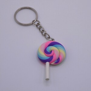 Pastel Lollipop Keychain |Food Keychain |Snack Keychain|Fun Keychain |Miniature Food Keychain |Quirky Keychain|
