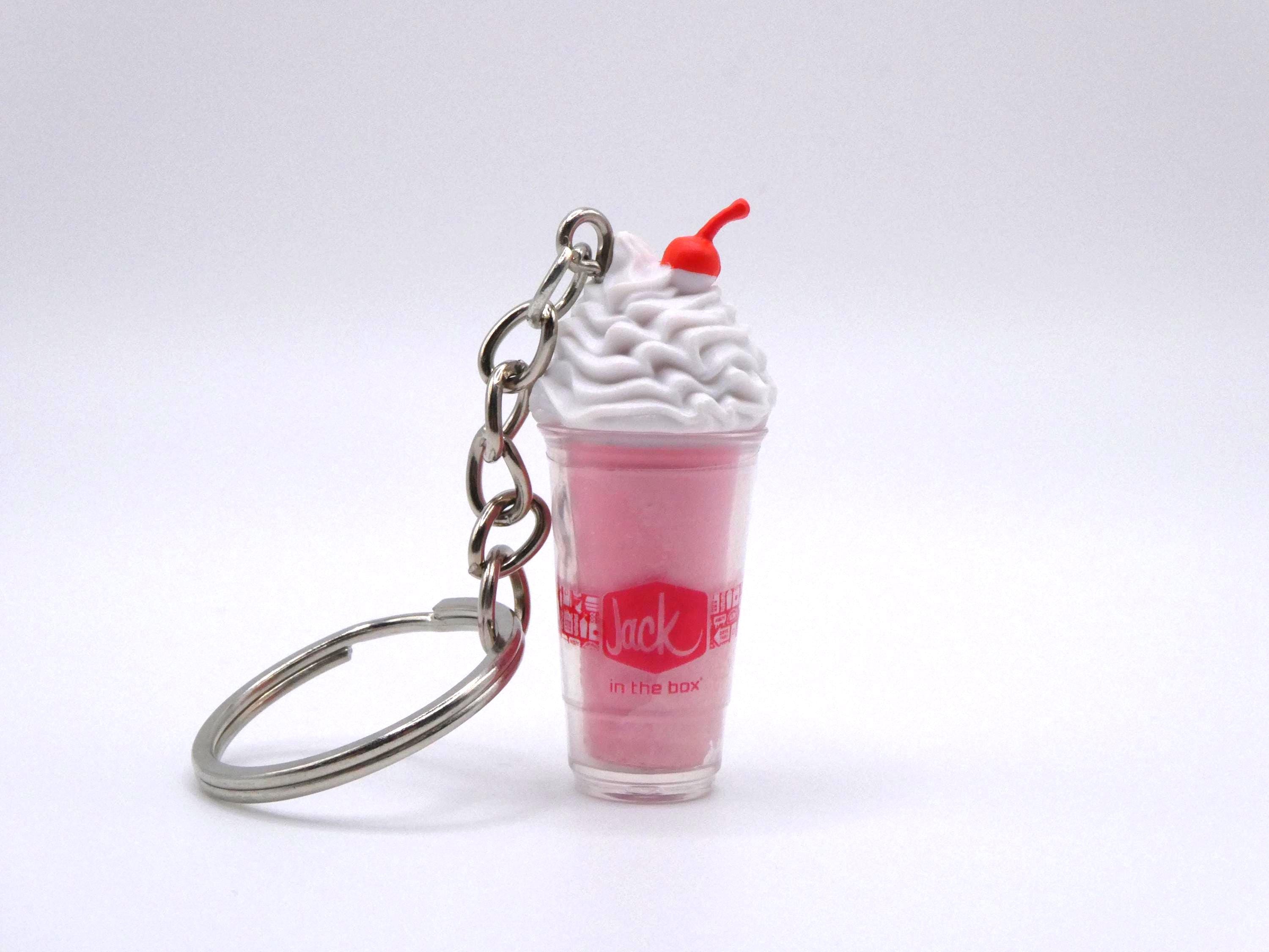 Mini Milkshake Keychains Jack in the Box Strawberry Milkshake Foodie Mini Brands Keychain|food ...