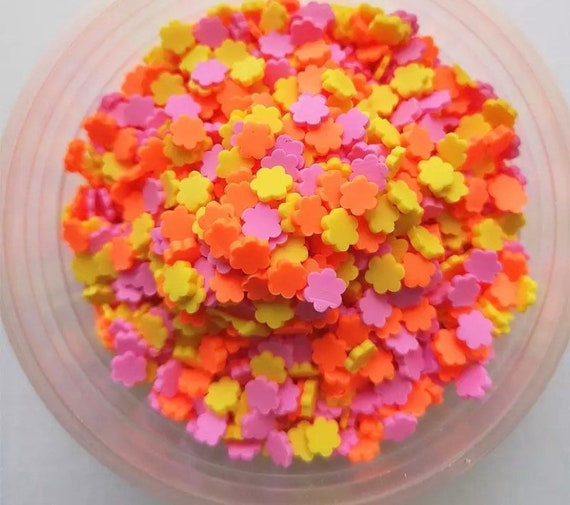 Neon flower clay sprinkles