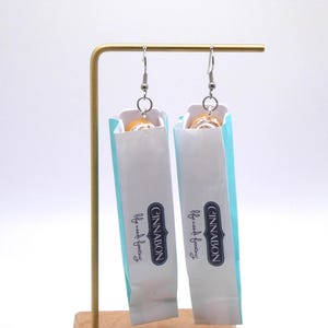 Mini Brands Cinnabon BonBites Mini Brand Earrings |Food Earrings |Snack Earrings |Fun Earrings |Miniature Food Jewelry|Quirky Earrings|